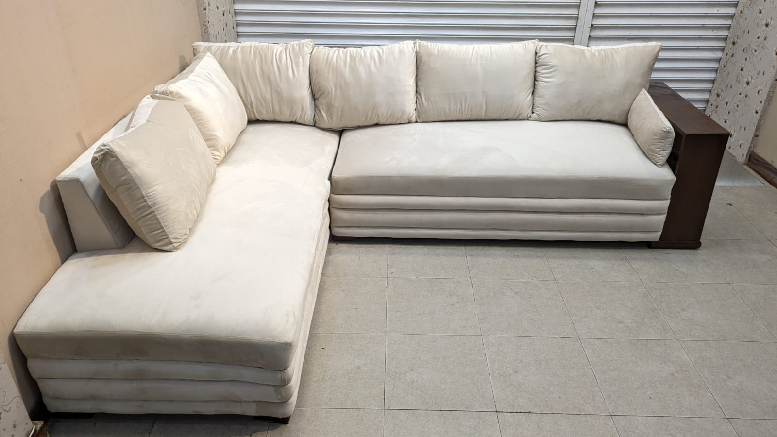 6 Seater L Shape Sofa Set