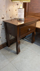 Solid Sheesham Wood Pair Of Single Beds with 2 Side Tables