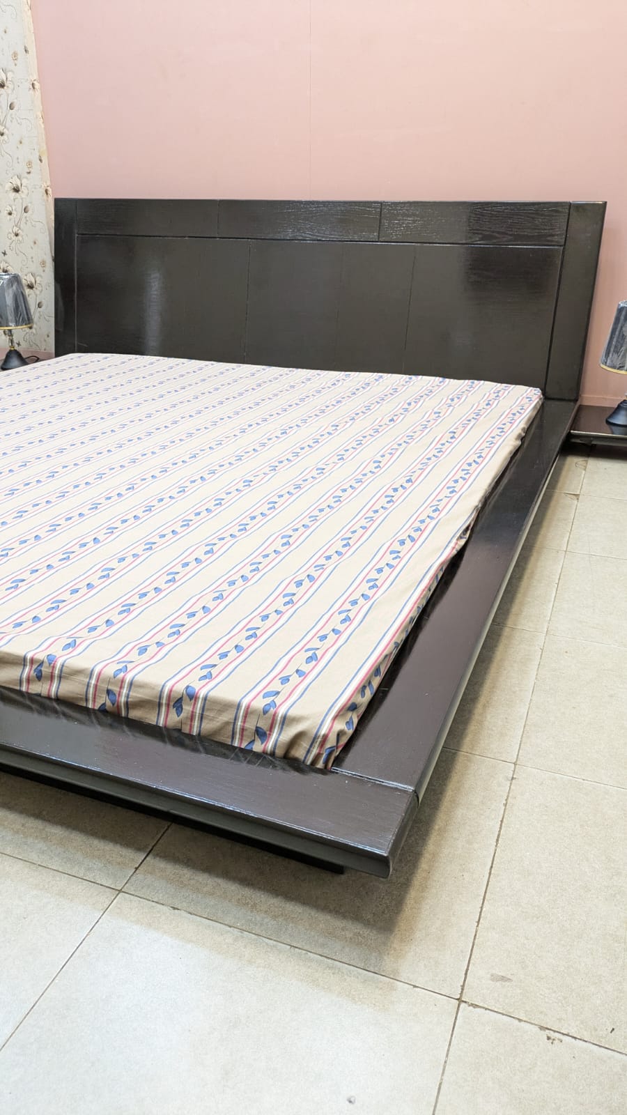 Floor Bed With Attached side table