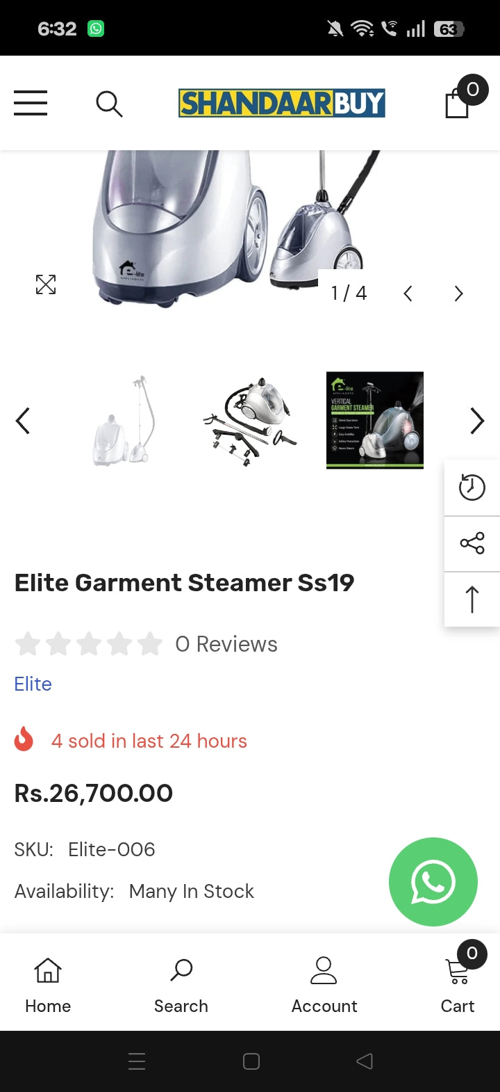 Elite Appliances Garment Steamer – Quick & Easy Wrinkle Removal