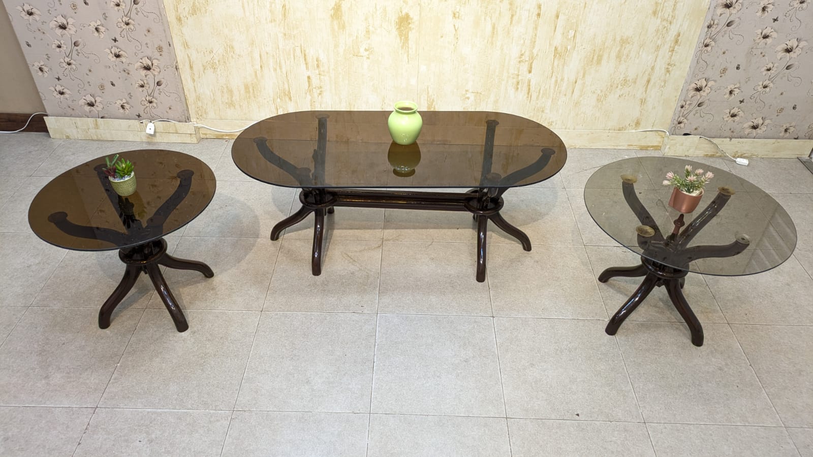 Center Table With 2 Side Tables