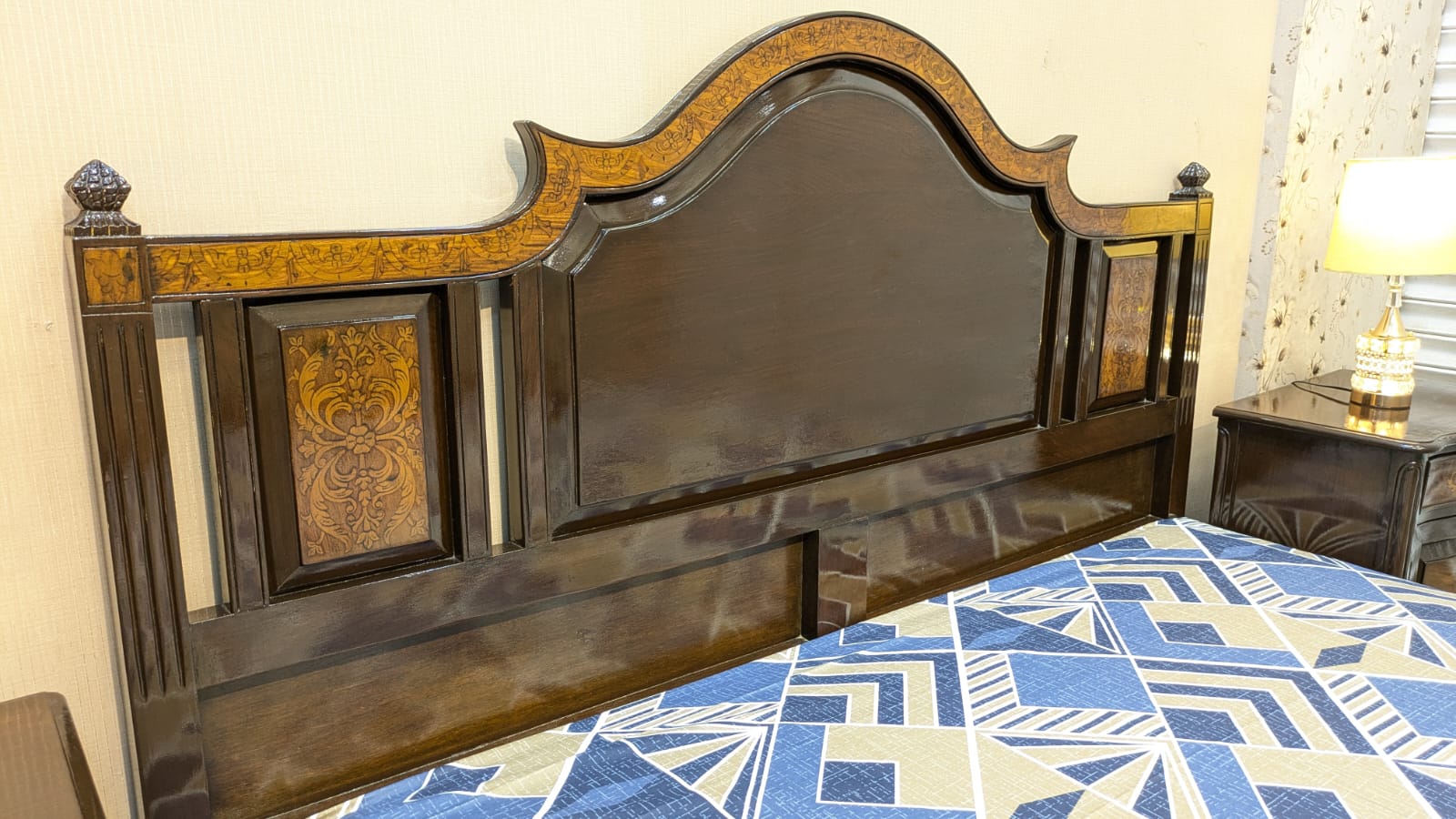 Vintage King Size Bed Set with Mattress