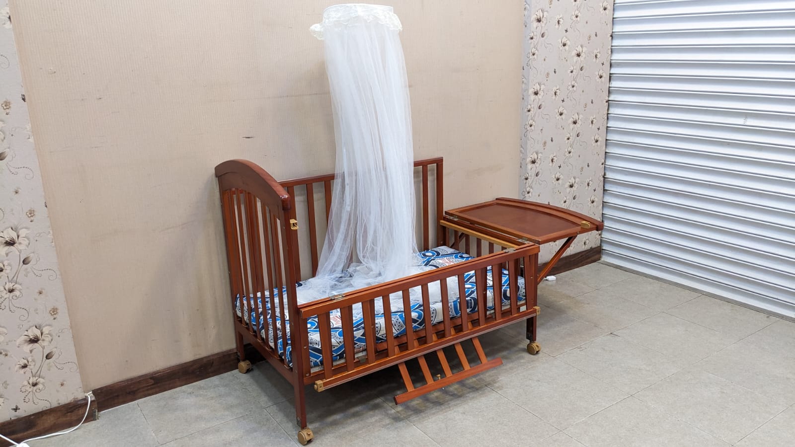 Imported Little Tinnies Baby Cot with Mattress