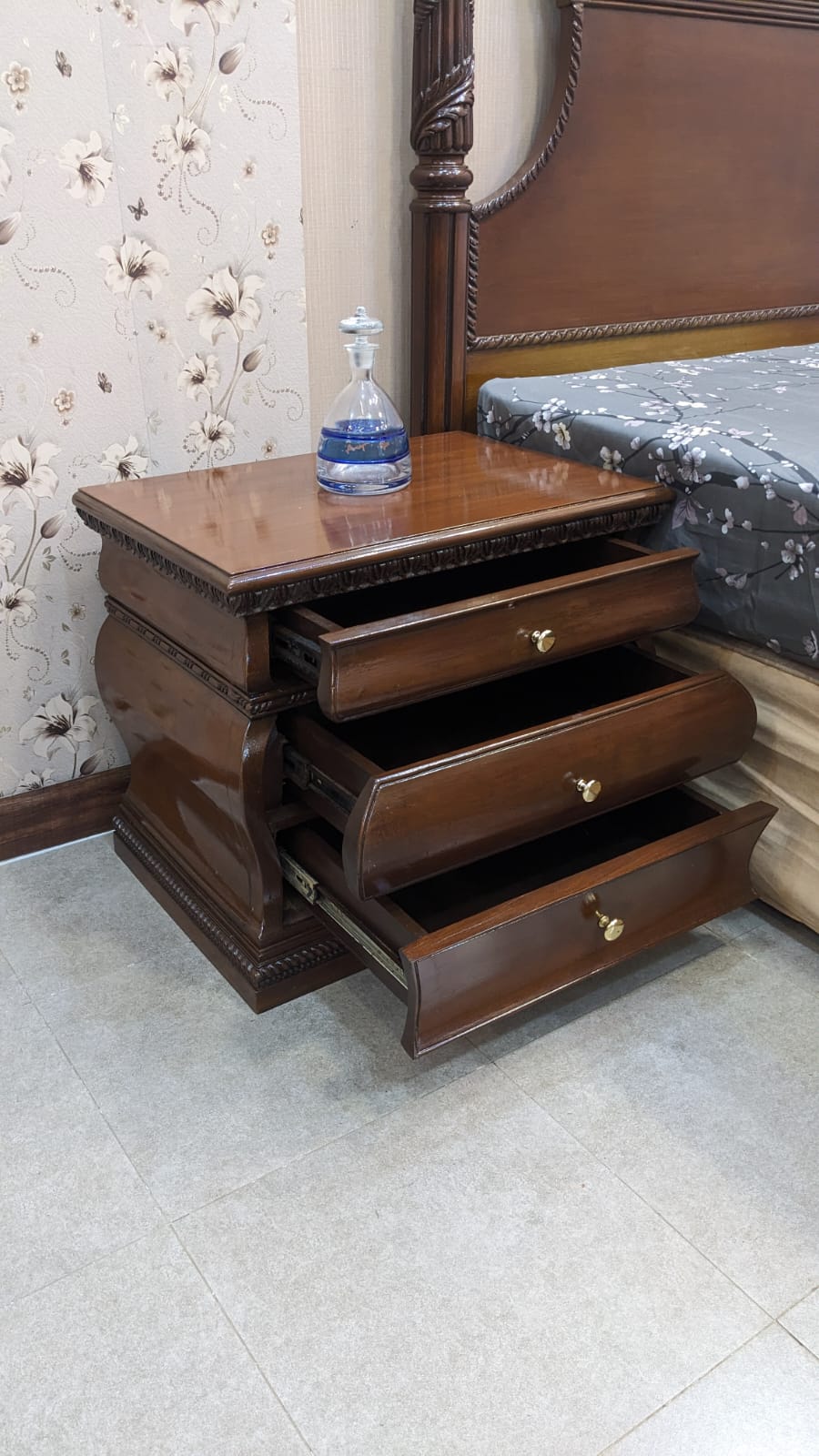 Sheesham Wood King Size Bed Set