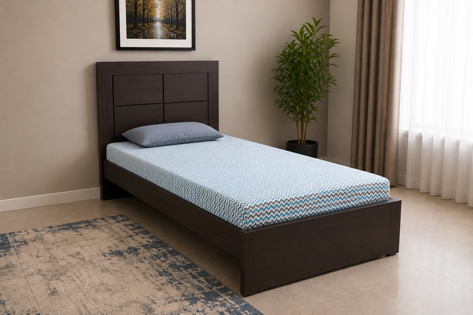 Single Bed with Mattress