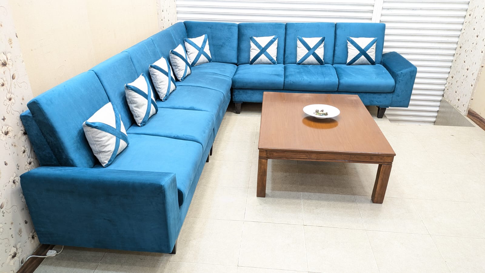 8 Seater L Shape Sofa Set