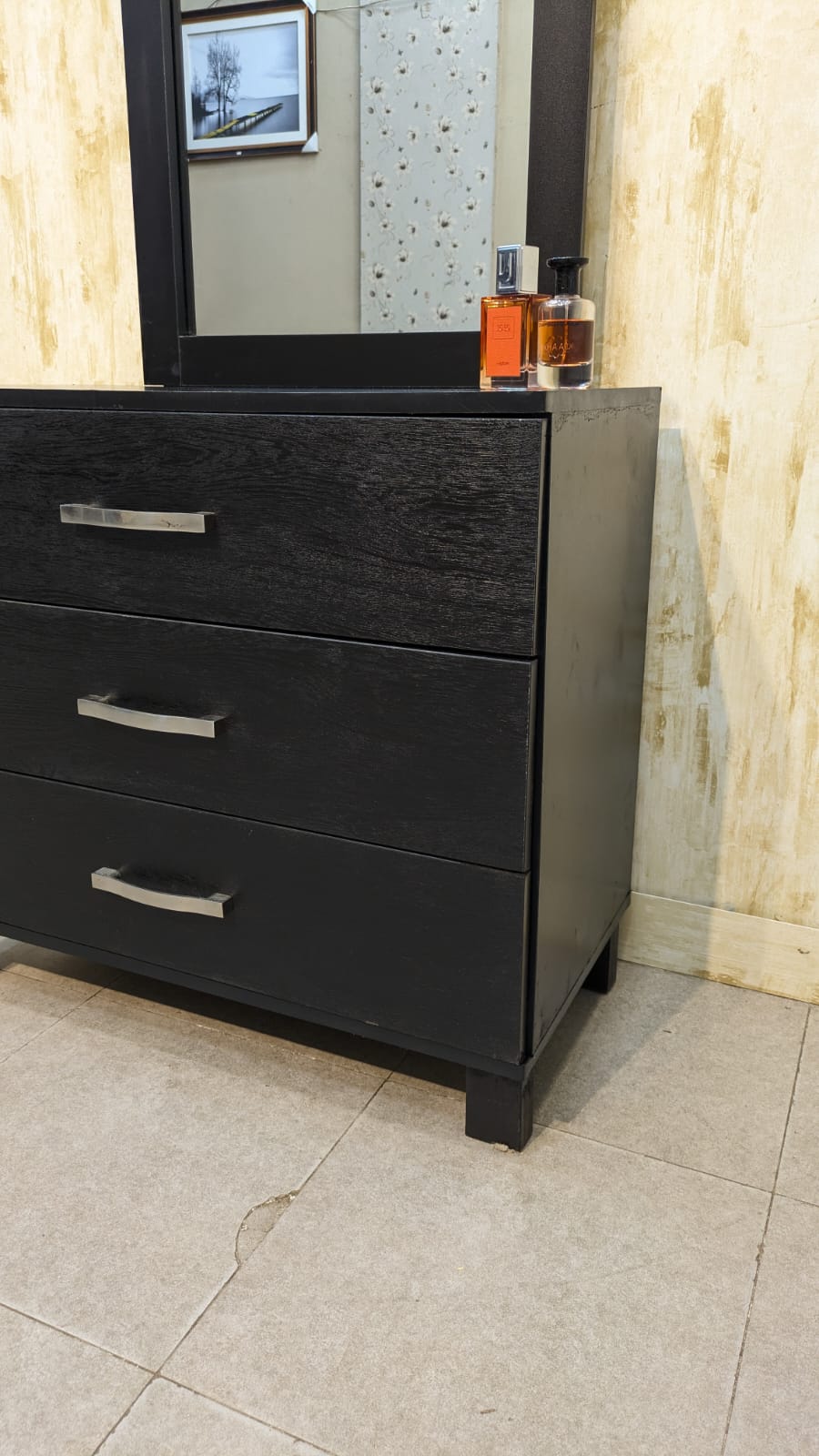 Habitt Carter King Size Bed With 2 Side Tables and Dressing Table