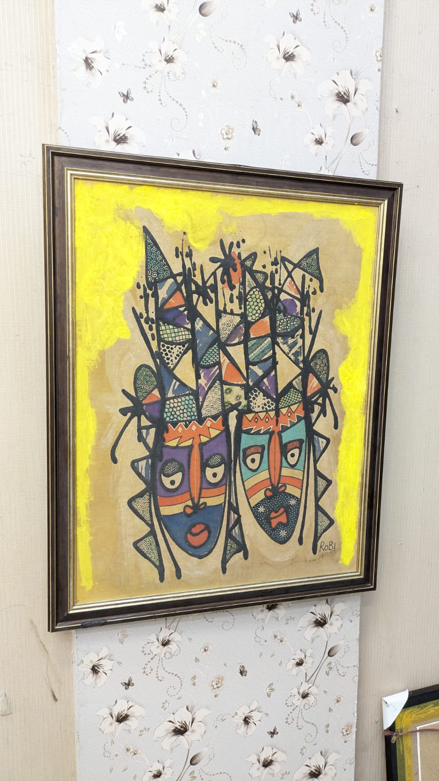 Antique Indonesian Batik Fabric Painting
