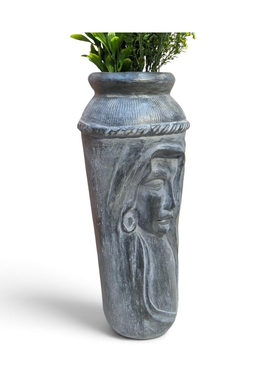 Brand New Face Cut Vase with Artificial Flowers