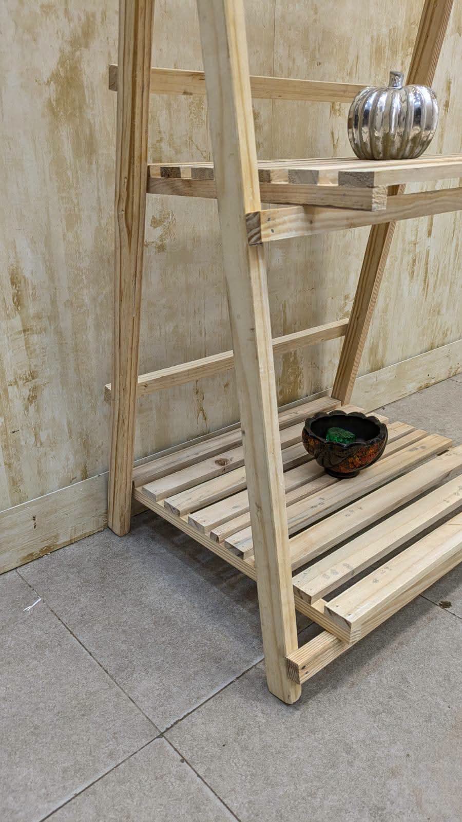 Brand New Pure Wooden Foldable Display Shelf