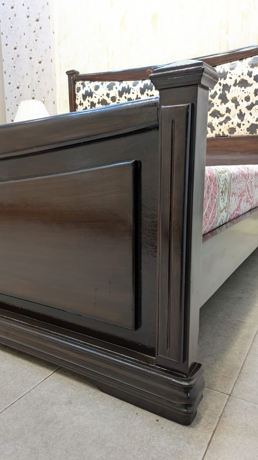 Sheesham Wood King Size Bed With 1 Side Table