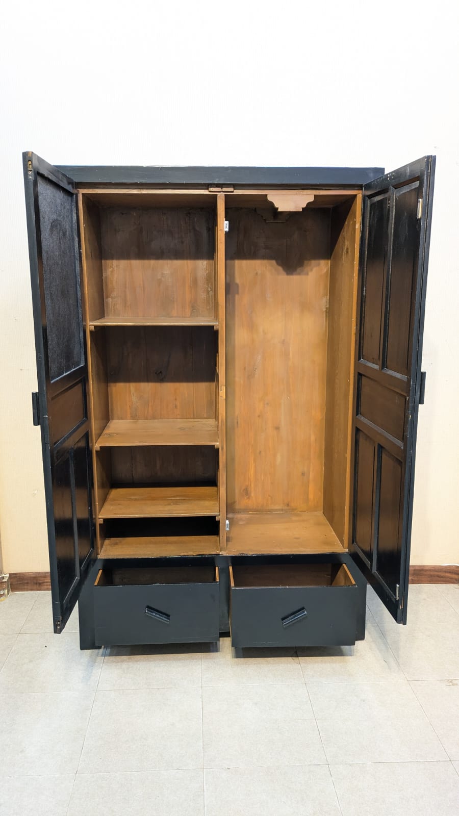 Solid Diyar Wood 2 Door Almirah