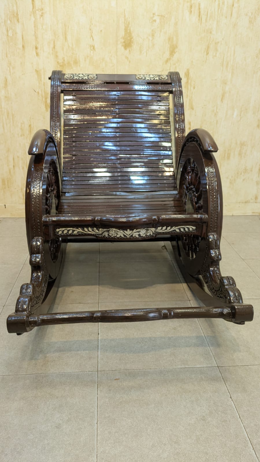 ROYAL SOLID SHEESHAM WOOD ROCKING CHAIR