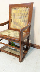 Antique Solid Sheesham Wood Wicker Chair
