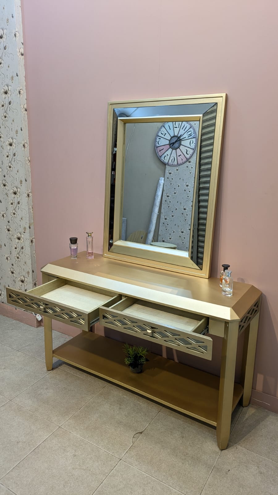 Console With Wall Mounted Mirror Home Centre Dubai