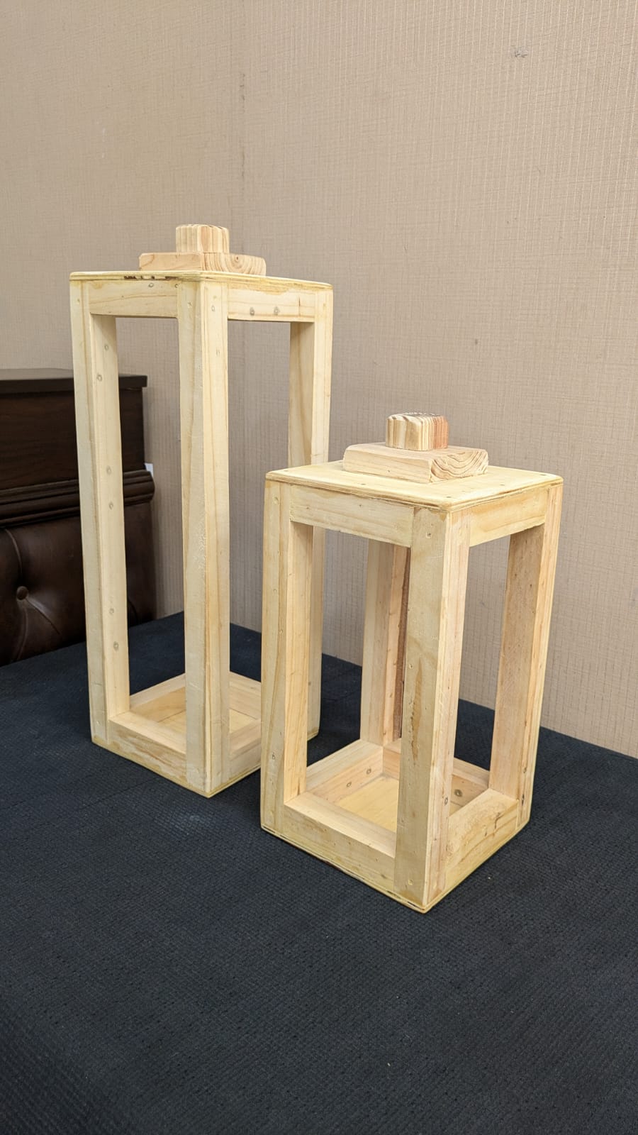 Brand New Wooden Lantern Candle Holders