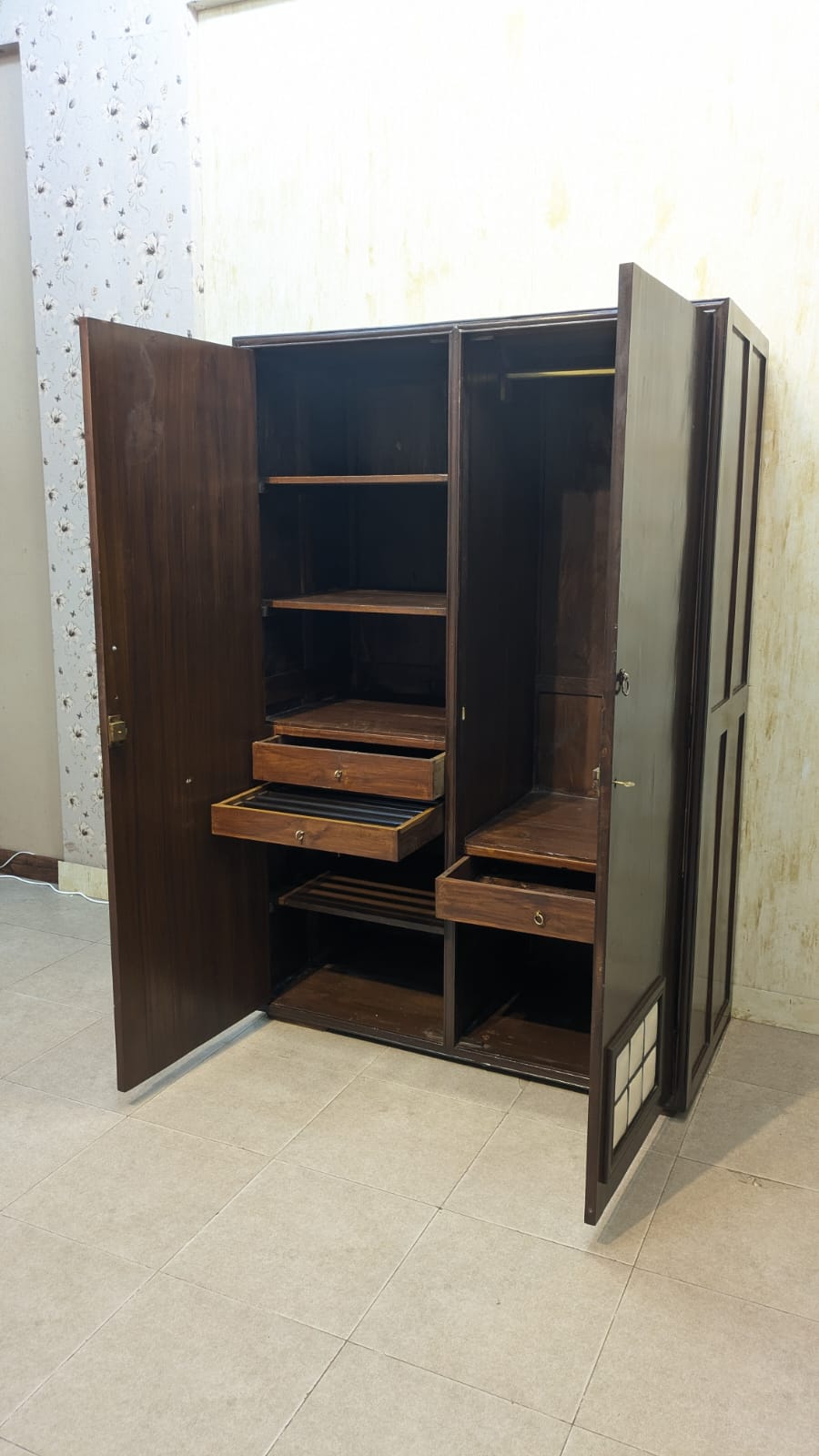 Sheesham Wood 2-Door Almirah
