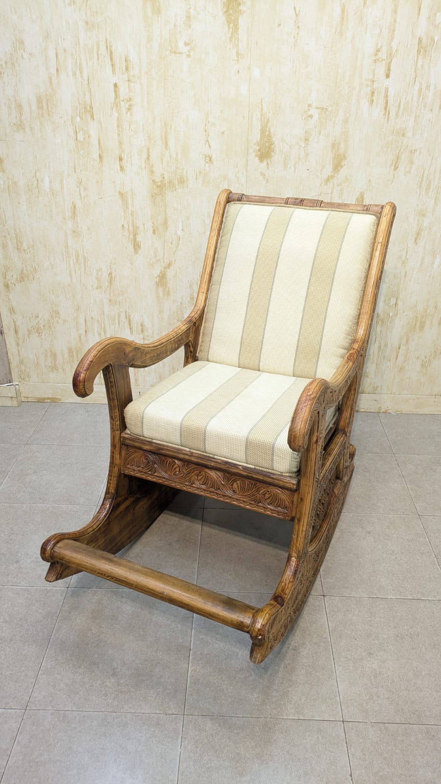 Solid Diyar Wood Rocking Chair