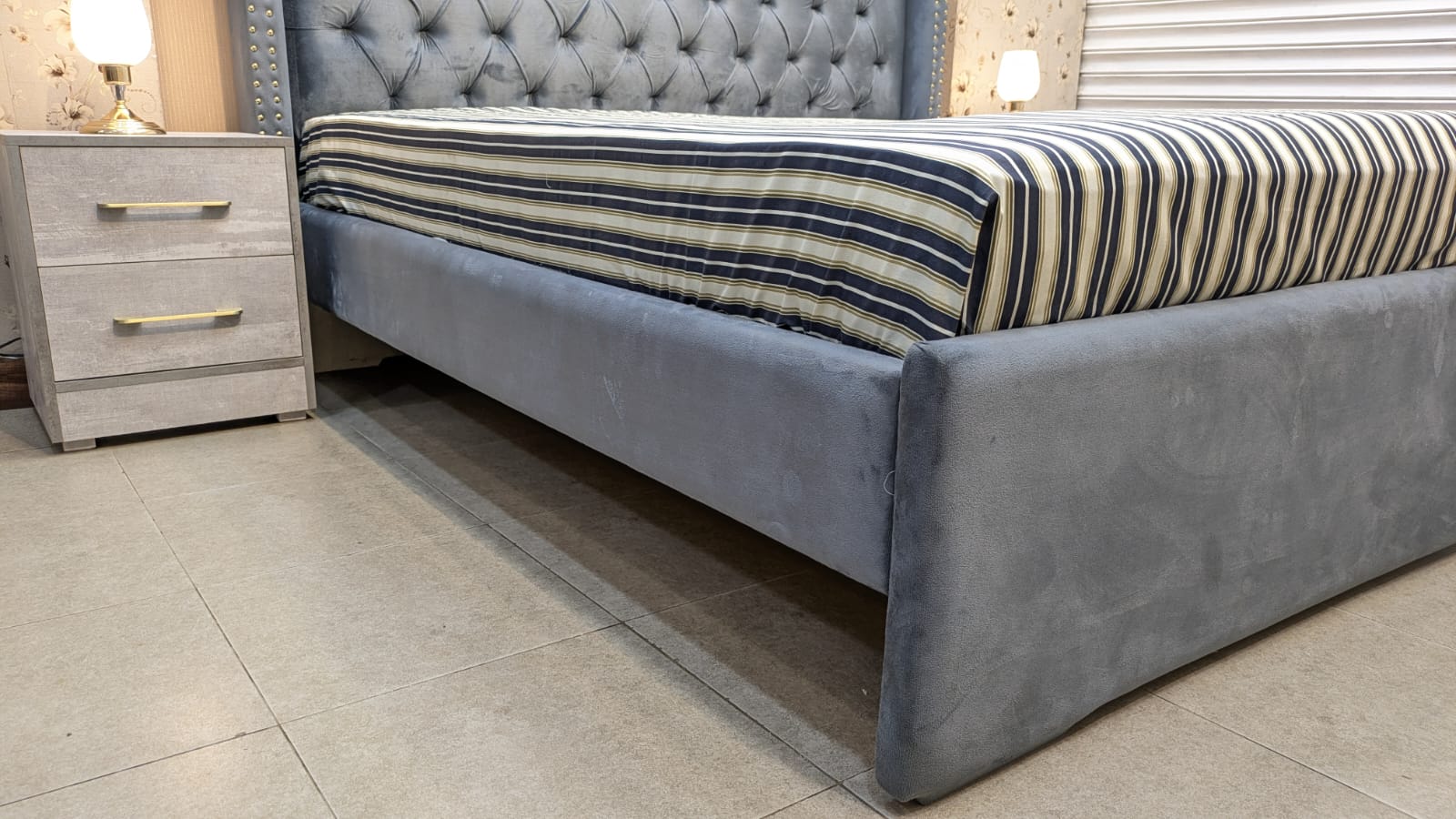Brand New King Size Bed with 2 Side Tables