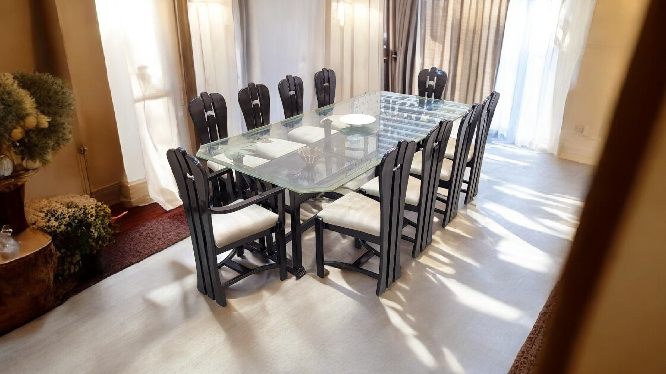 Sheesham Wood 10 Seater Dining Table