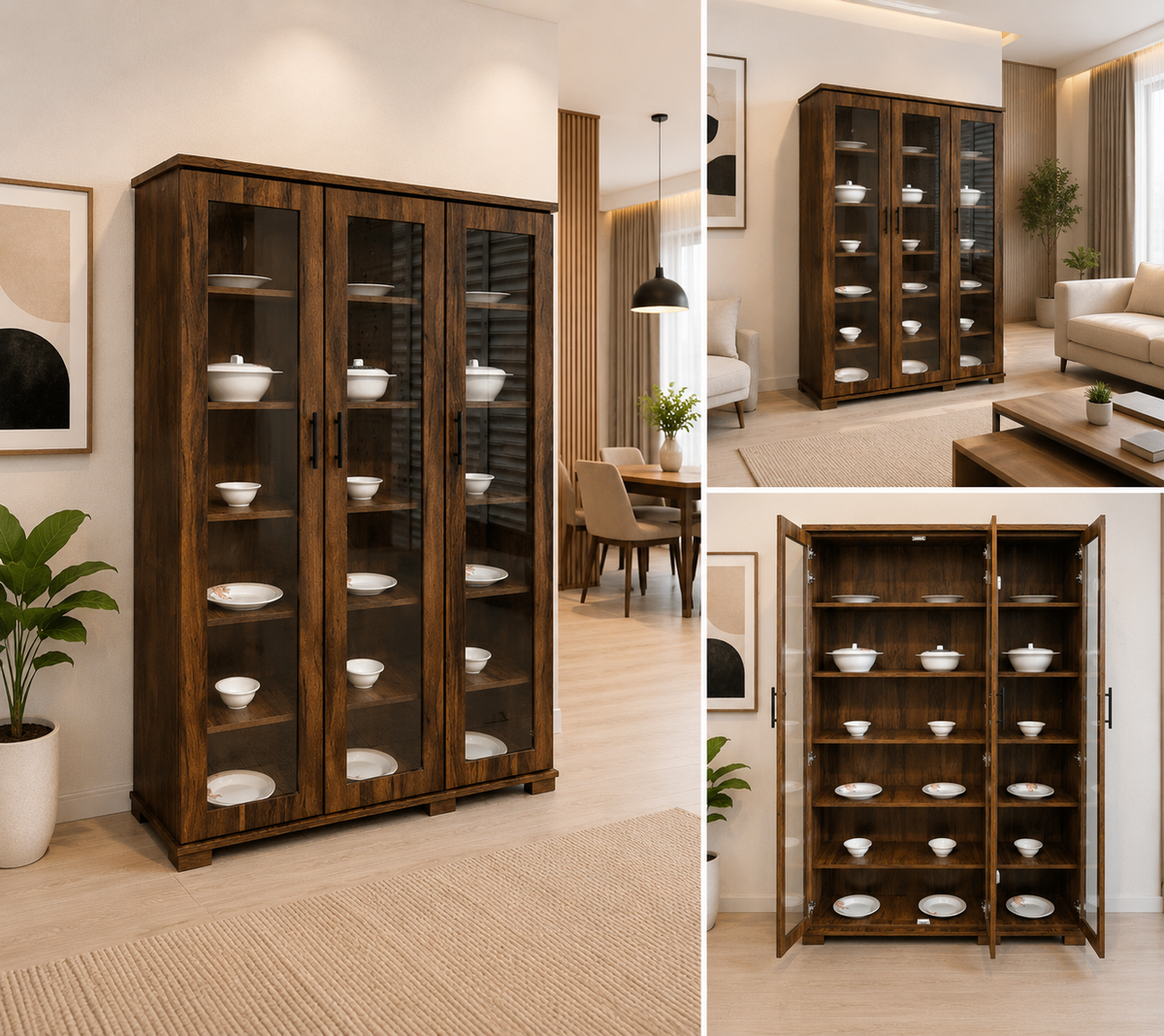 Brand New 3 Door Crockery Divider