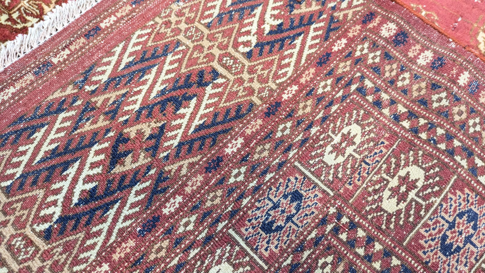 Vintage Bokhara Hand Knotted Carpet