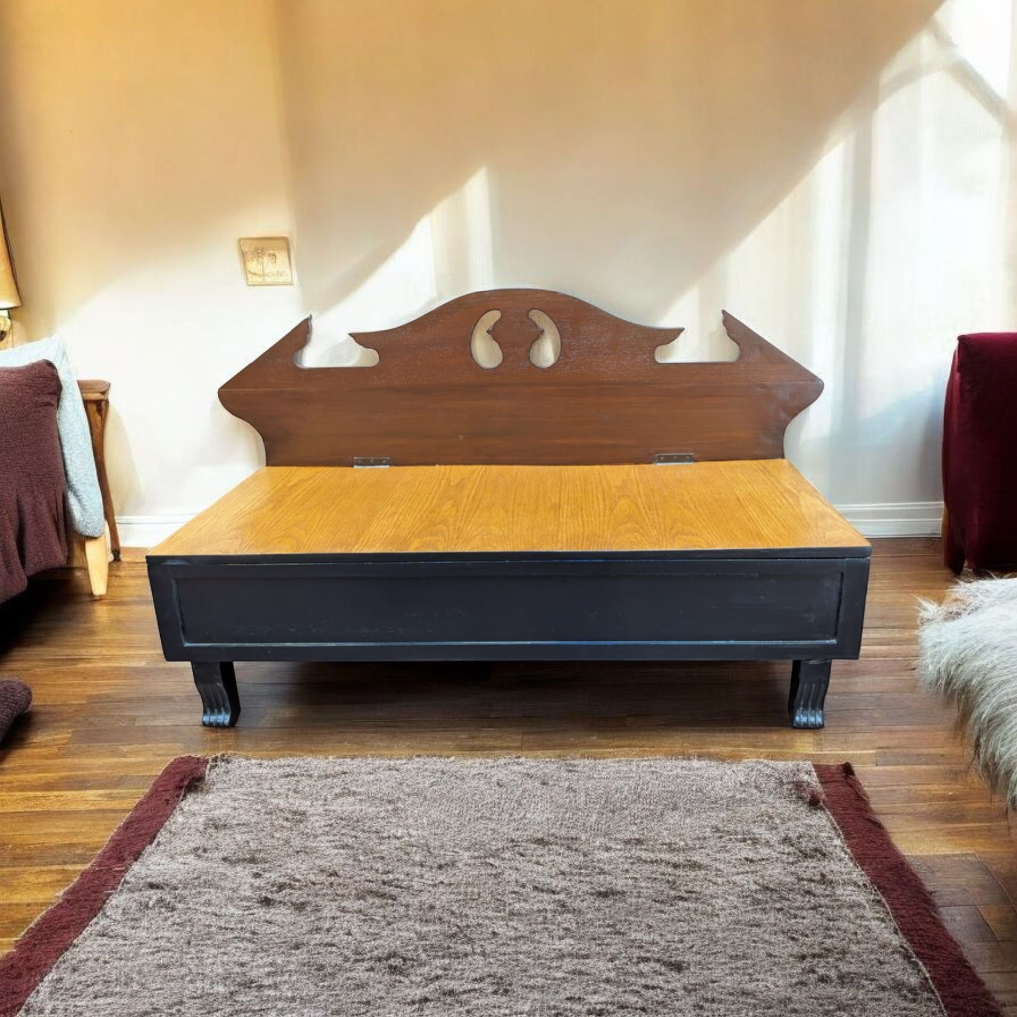 Sheesham Wood 2 Seater Storage Seattee