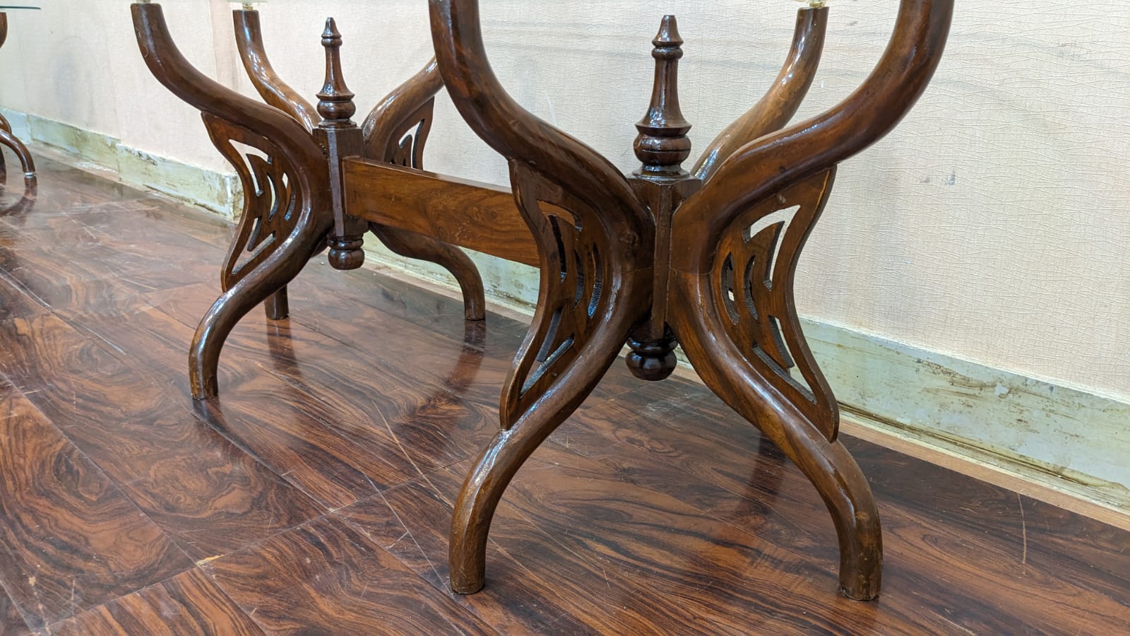 Solid Sheesham Wood Center Table and Side Tables Set