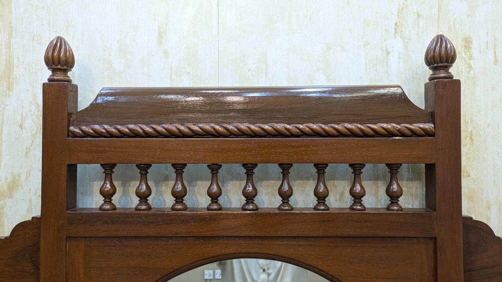Antique Mid Century Solid Burma Teak Wood Dressing Table