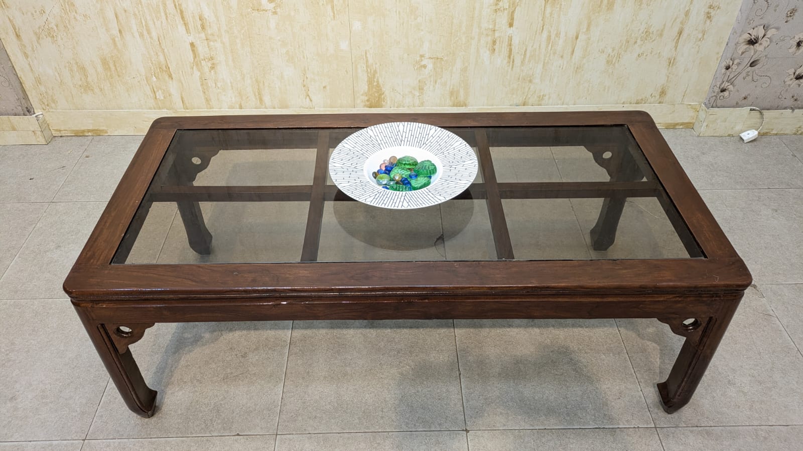 Solid Sheesham Wood Center Table Set