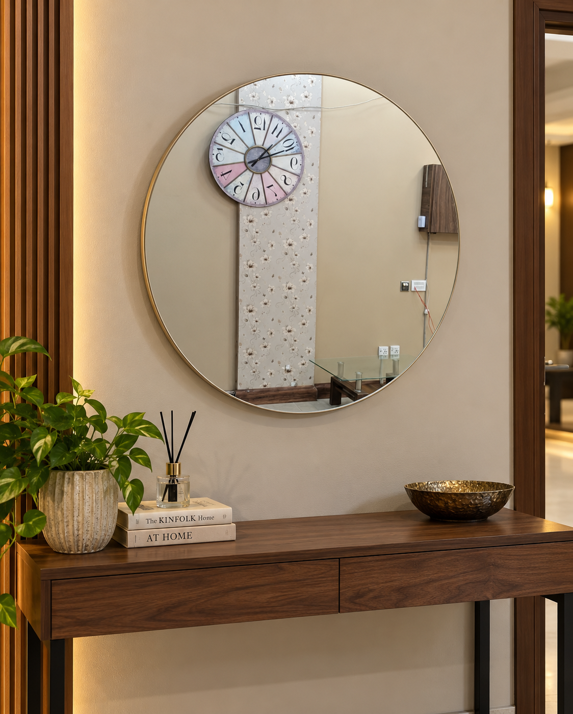 BEAUTIFUL ROUND WALL MIRROR – SET OF 3 PIECES
