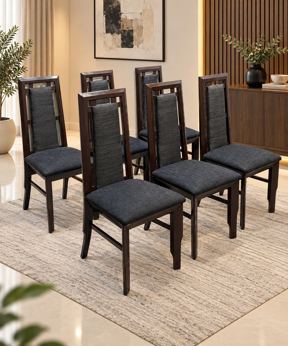 Solid sheesham wood 6 Dining Chairs