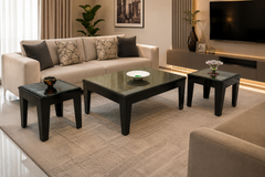 Center Table with 2 Side Tables Set