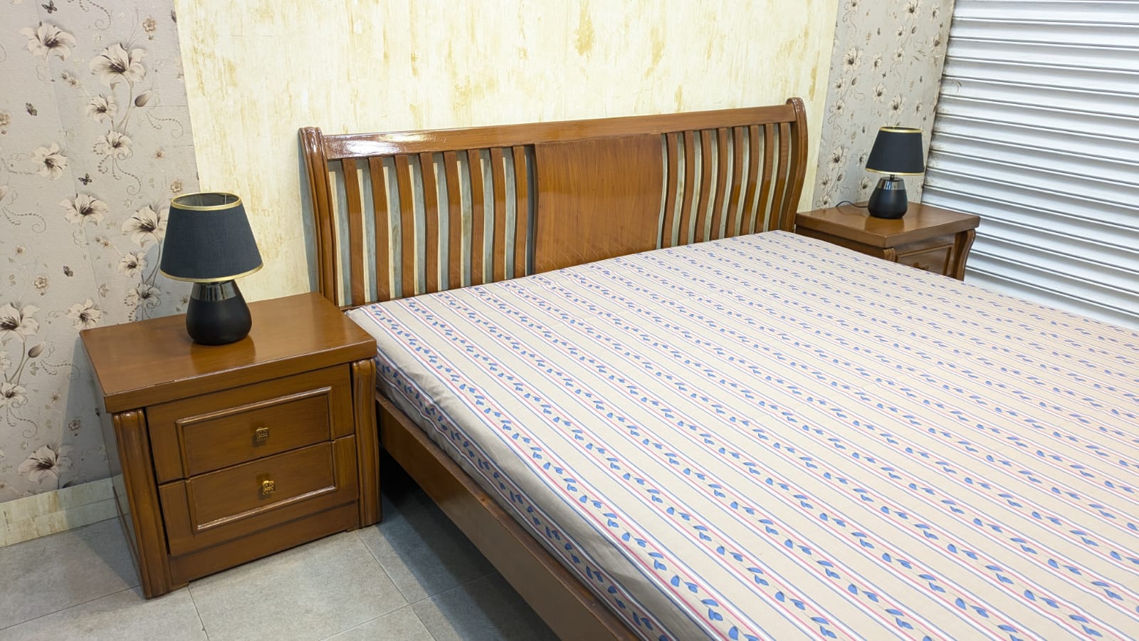 Elegant Diyar Wood King Size Bed Set ✨