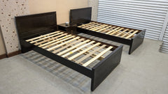 Pair of Single Beds with Dura Comfort Foam Mattresses