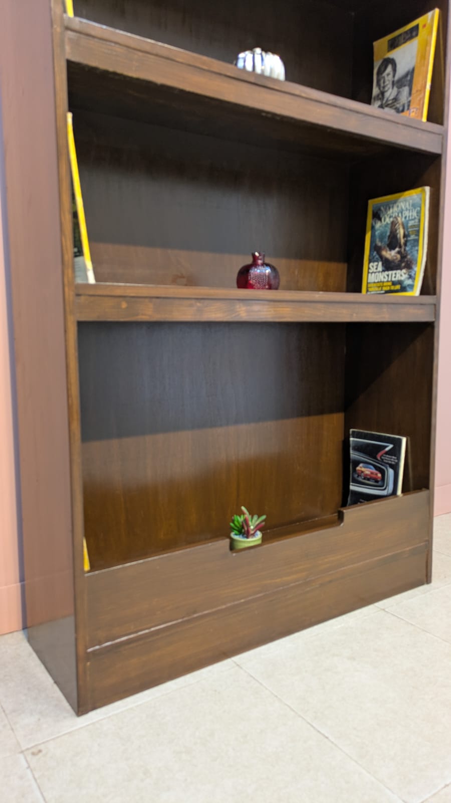 Pure wooden book shelf