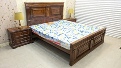 King Size Bed With 2 Side Tables and Mattress