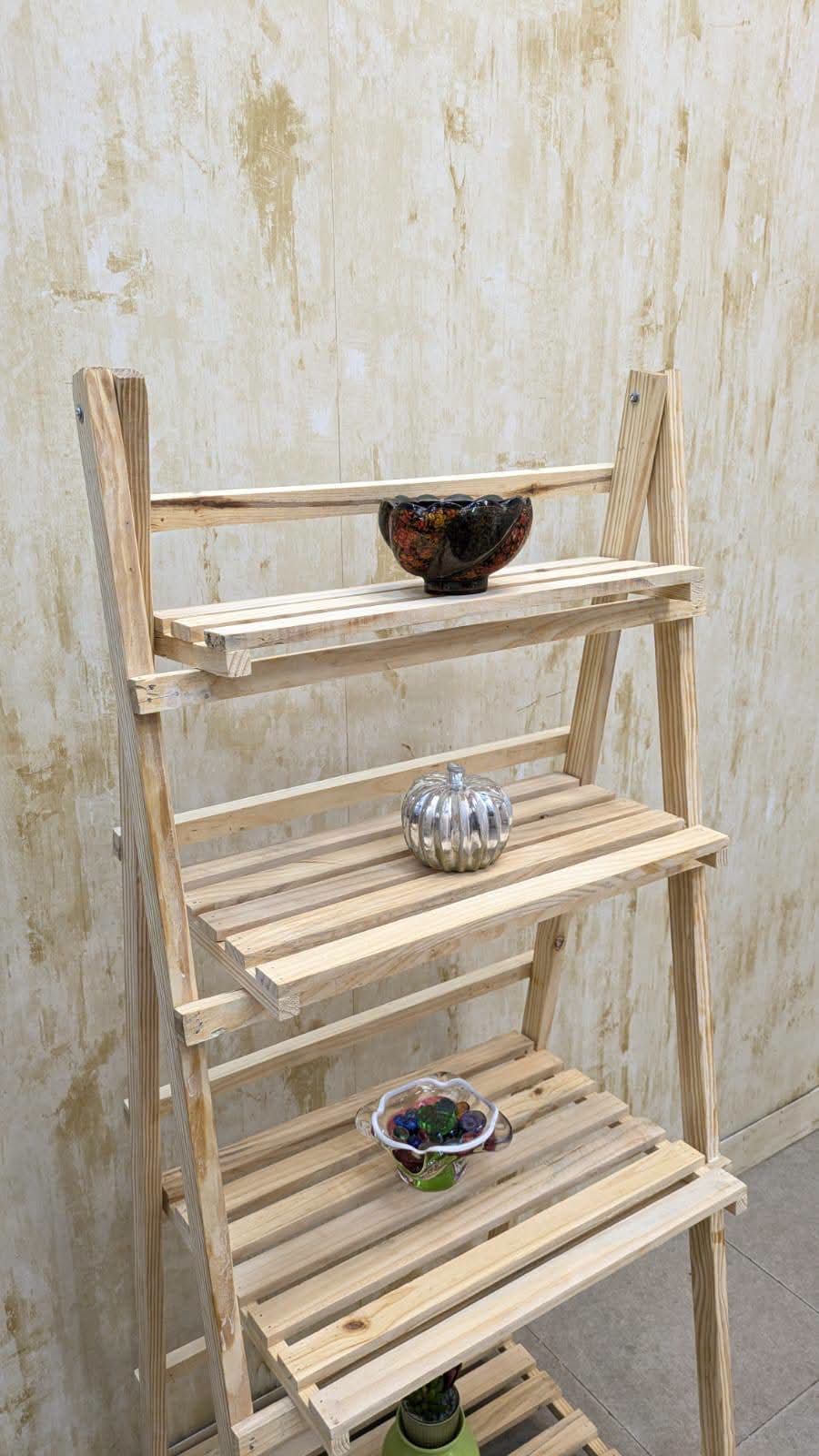Brand New Pure Wooden Foldable Display Shelf