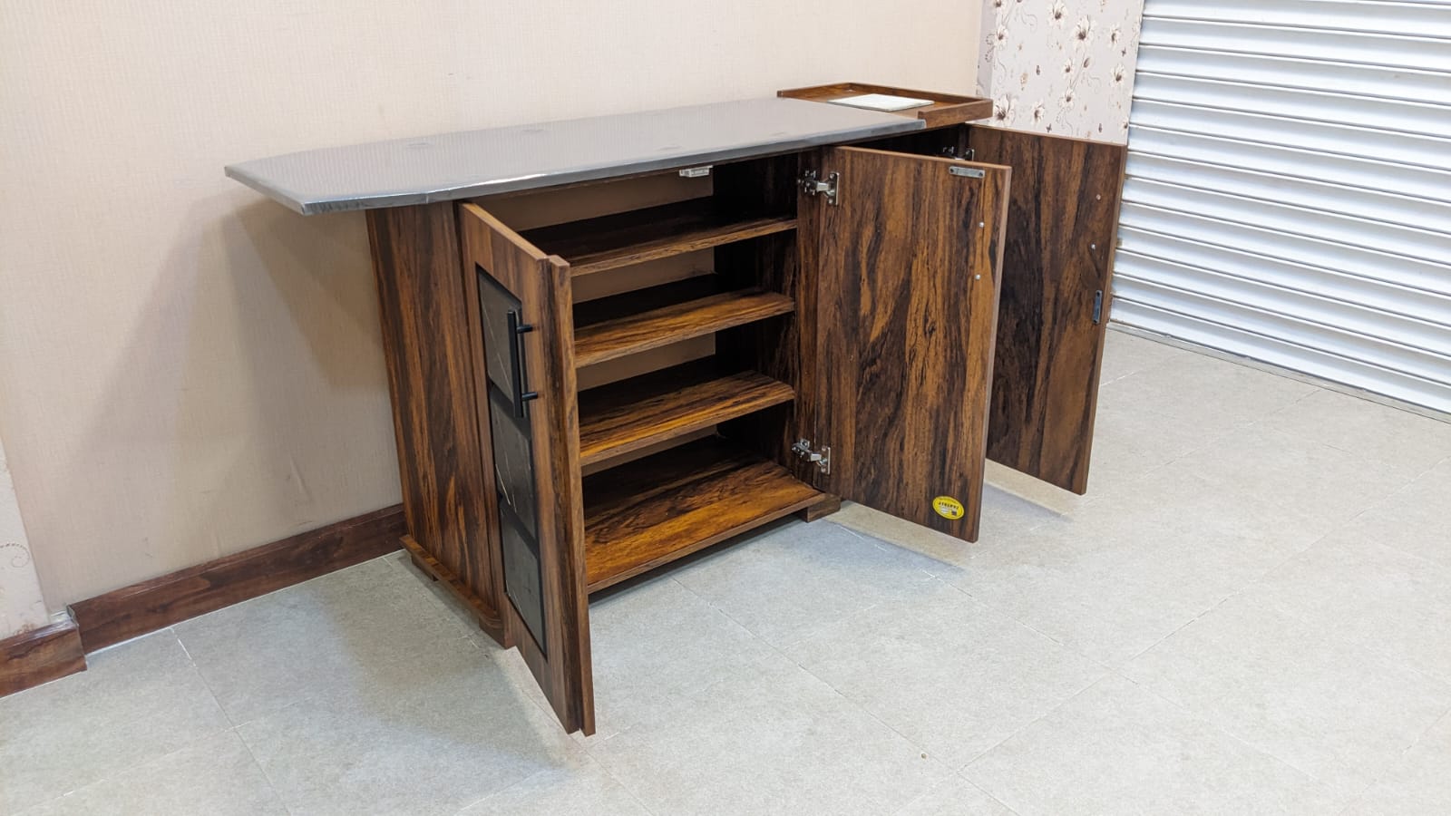 New 3 Door Iron Table