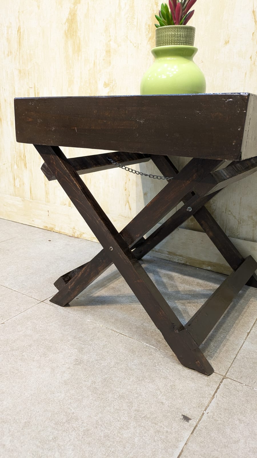 Brand New Pure Wooden Foldable Corner Table