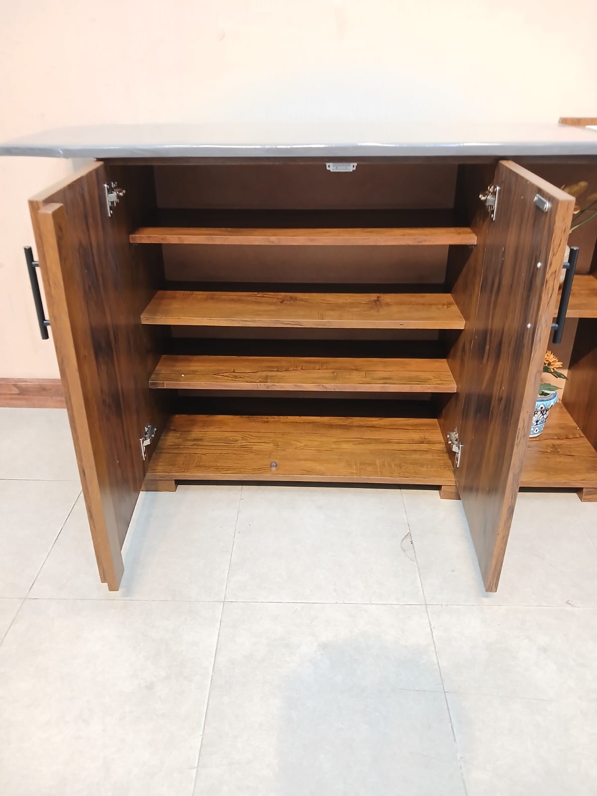 Brand New 3 Door Iron Table