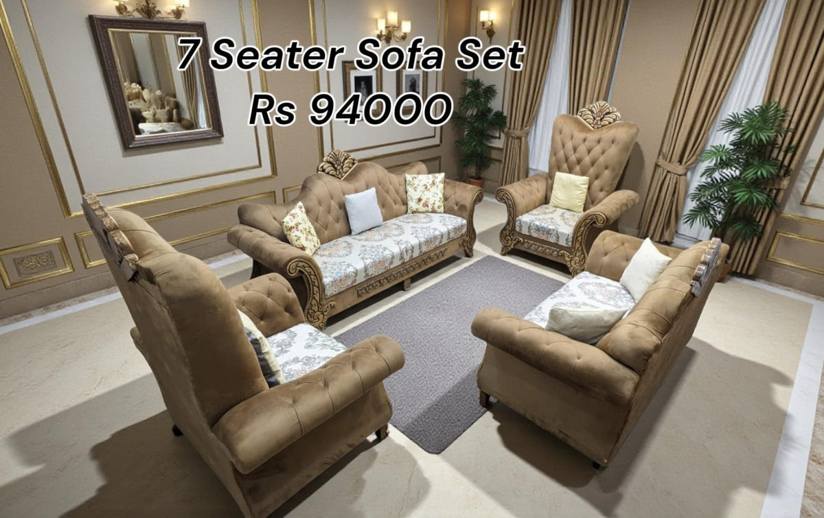 Luxurious 7 Seater Sofa Set