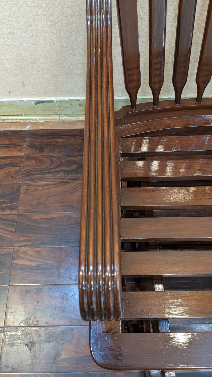 Solid Sheesham Wood Rocking Chair