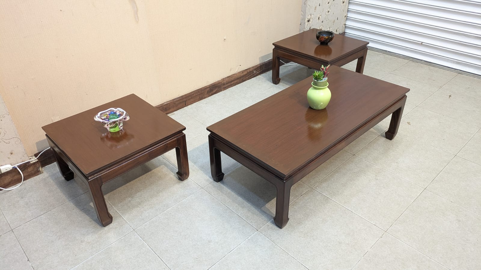 Center Table with 2 Side Tables Set