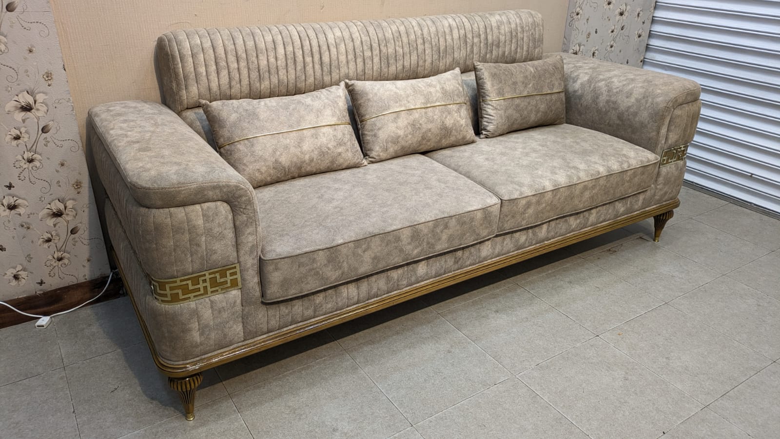 Turkish Design 5 Seater Sofa Set with Center and Side Tables Set