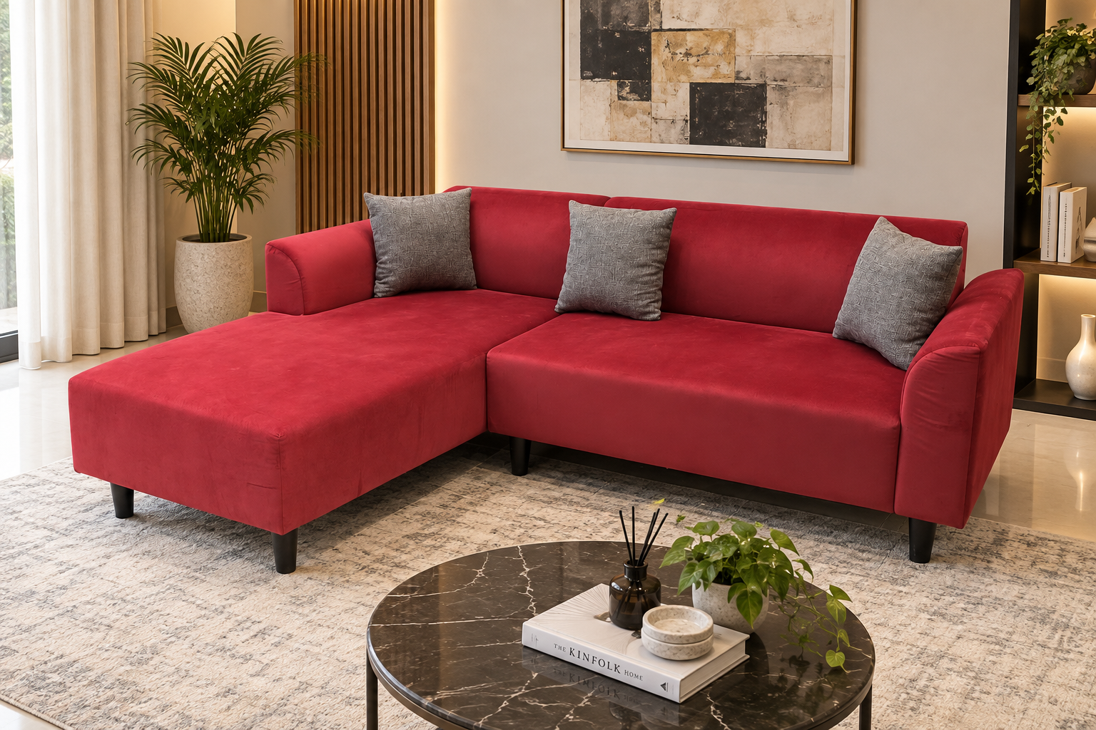 Habitat Osborne L-Shaped 4-Seater Sofa