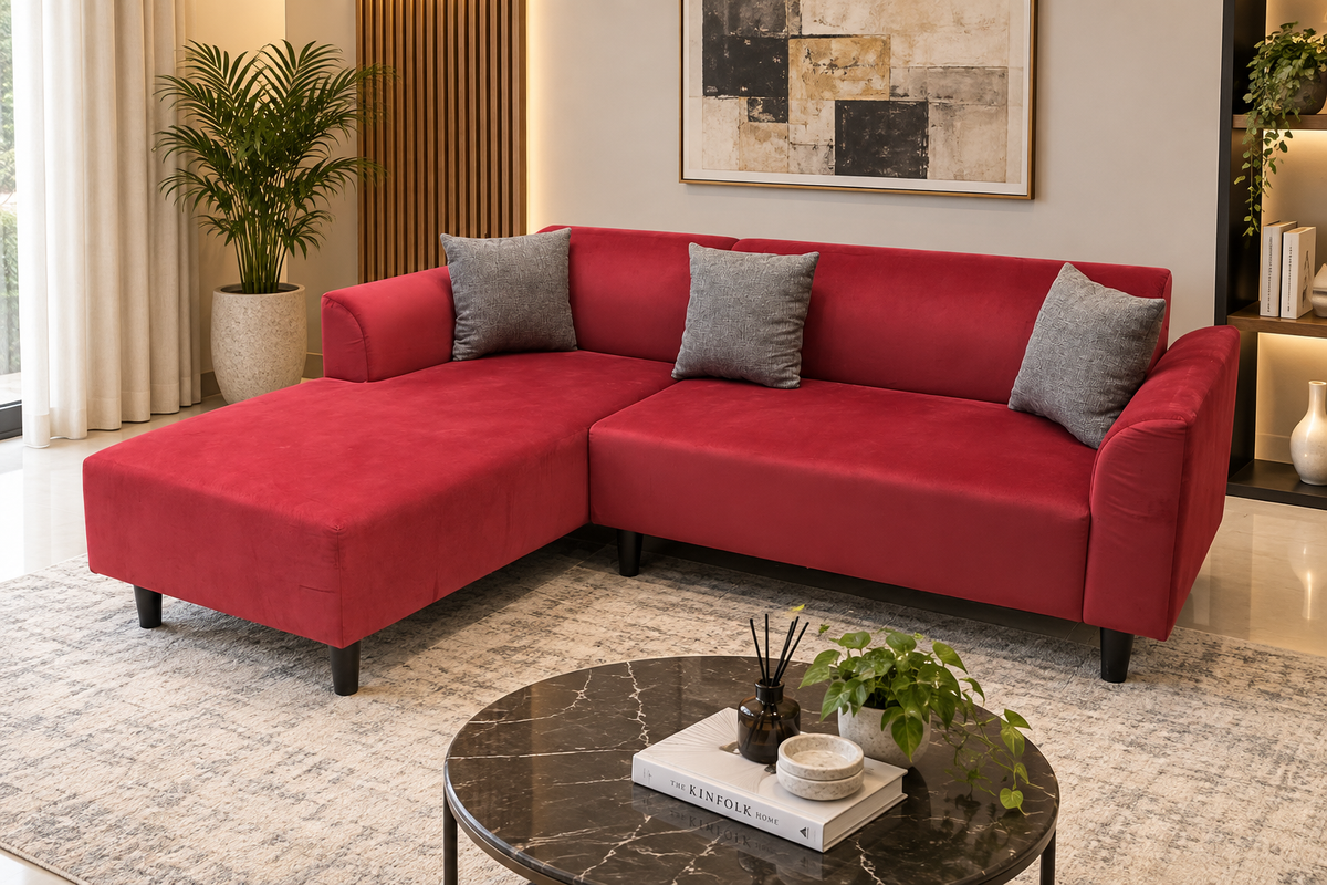 Habitat Osborne L-Shaped 4-Seater Sofa