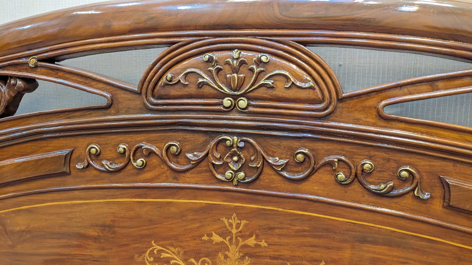 Solid Sheesham Wood King Size Bed Set