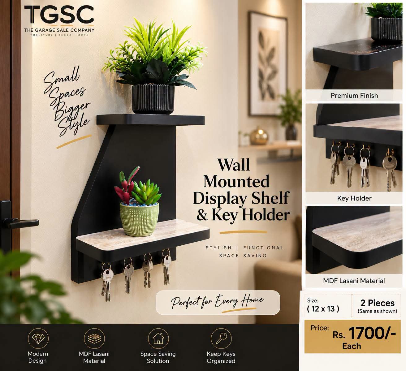 Brand New Display Shelf and key holder