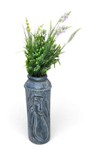 Brand New Face Cut Vase with Artificial Flowers